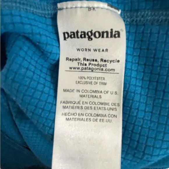 Patagonia Capilene Midweight 1/4 Zip Base Layer Women’s Size Small Blue - Picture 6 of 7